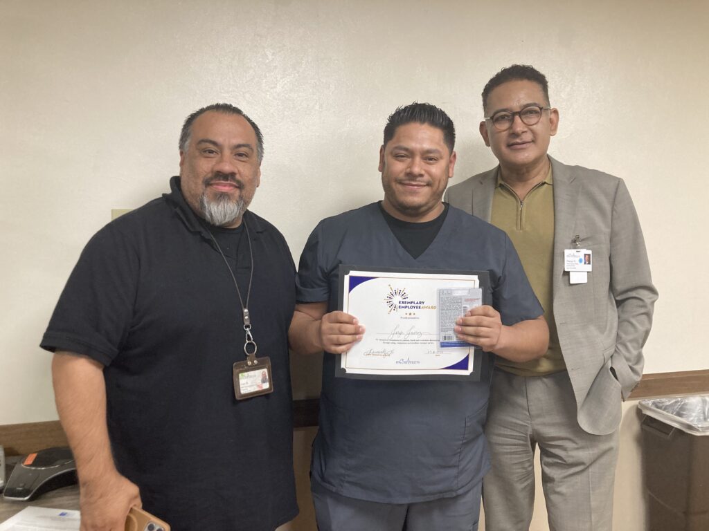 Jorge Juarez Named Exemplary Employee